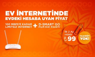 Web'e Özel İlk 2 Ay İndirimli Taahhütsüz Limitsiz İnternet + GO Kampanyası